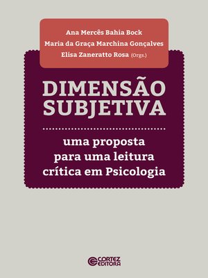 cover image of Dimensão subjetiva